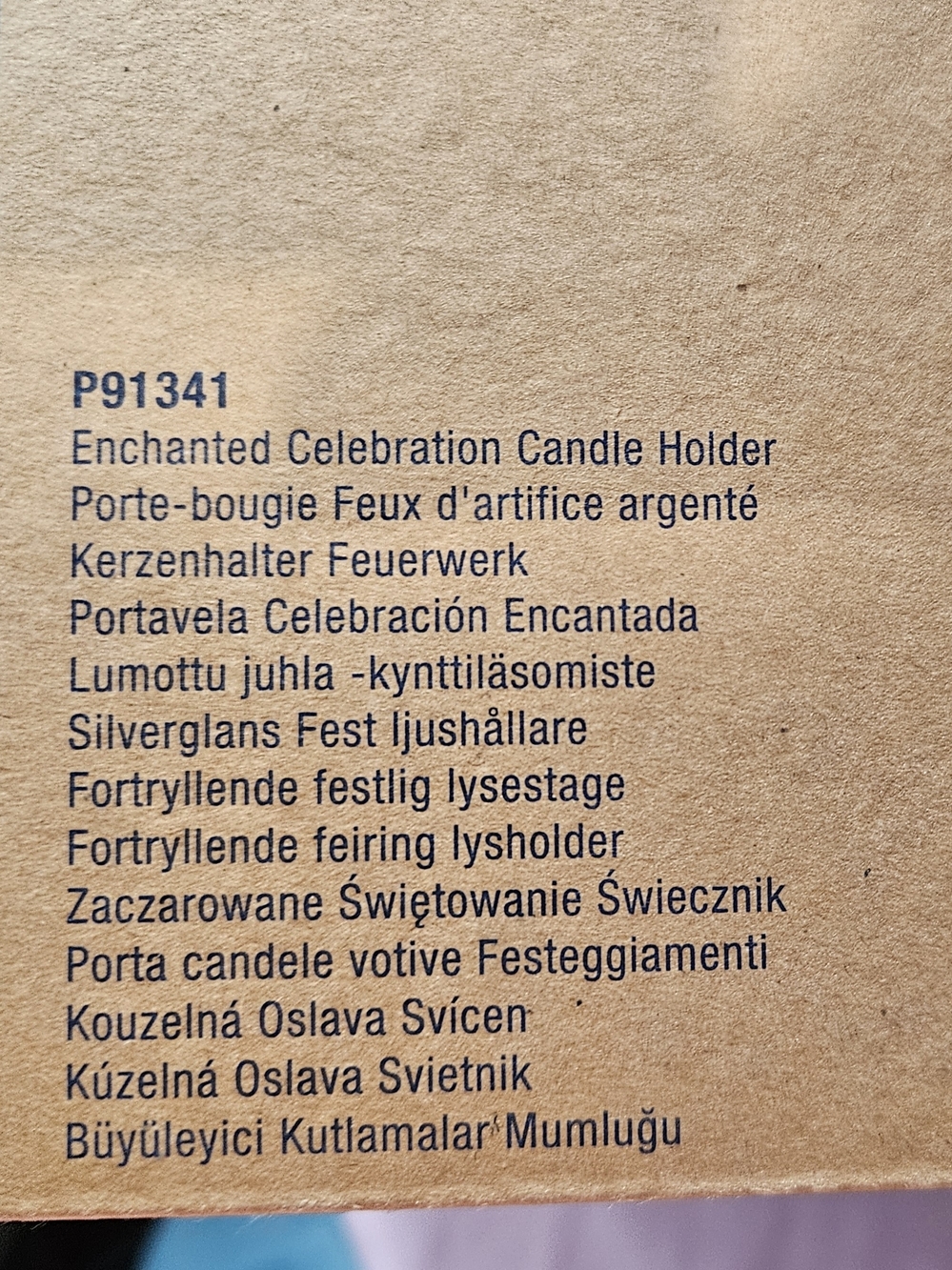 Enchanted Celebration Candle Holder - Silver Text Print - Picture 4 of 4